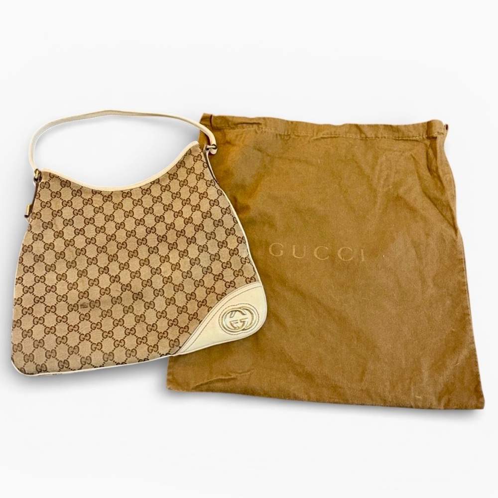 Gucci Canvas Monogram Shoulder Bag